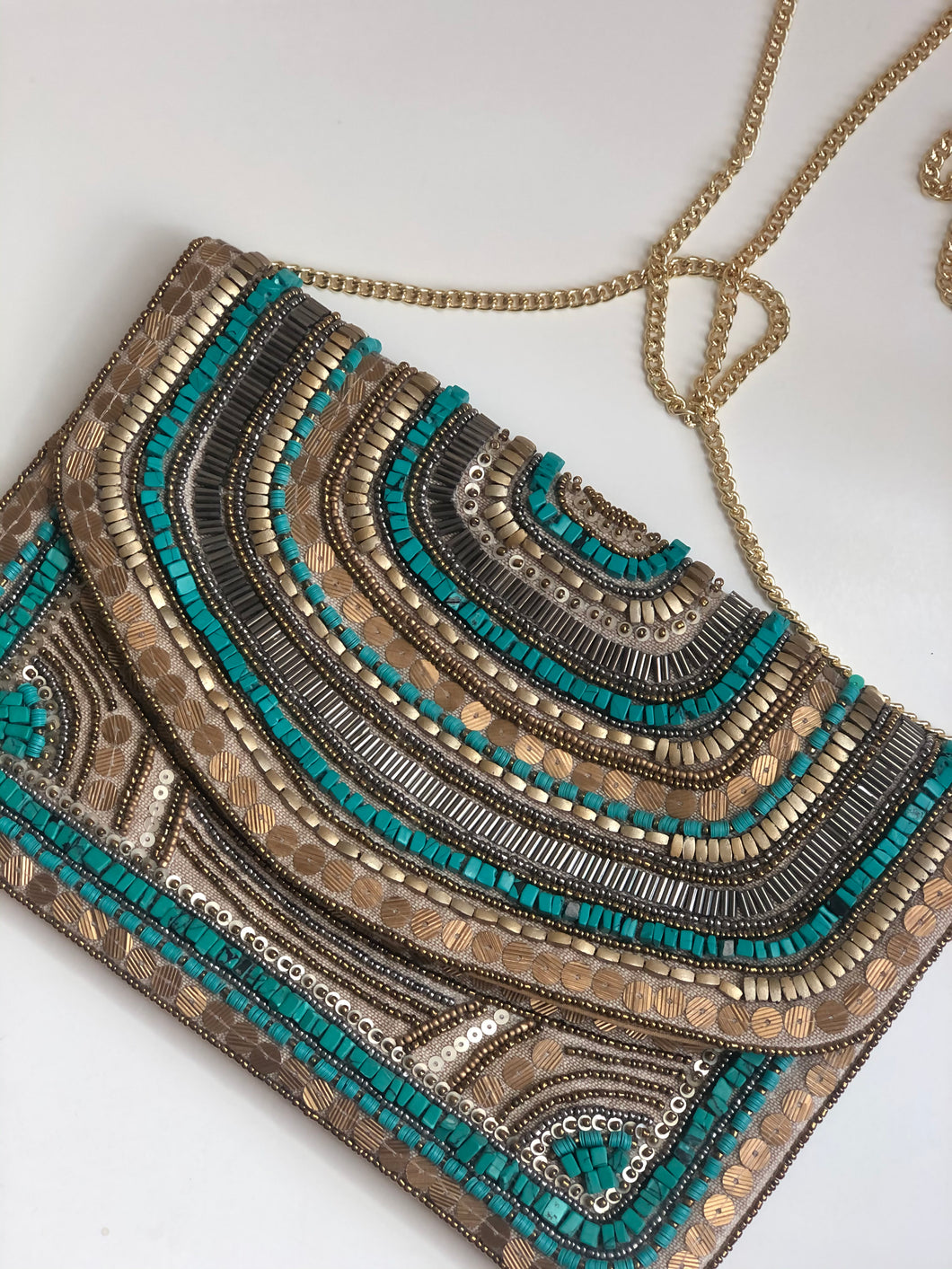 Hand Beaded Clutch